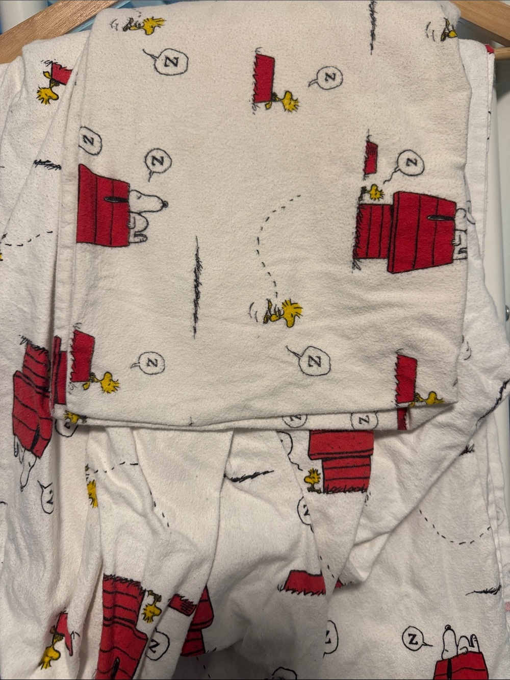 Snoopy & Woodstock Kids Twin Flannel Sheet Set Vermont Country